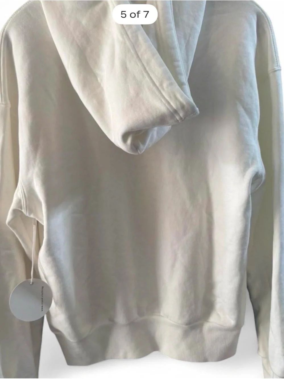 STAUD Off White NWT Hoodie with Black Dog Embroidery Sz XS (oversized)